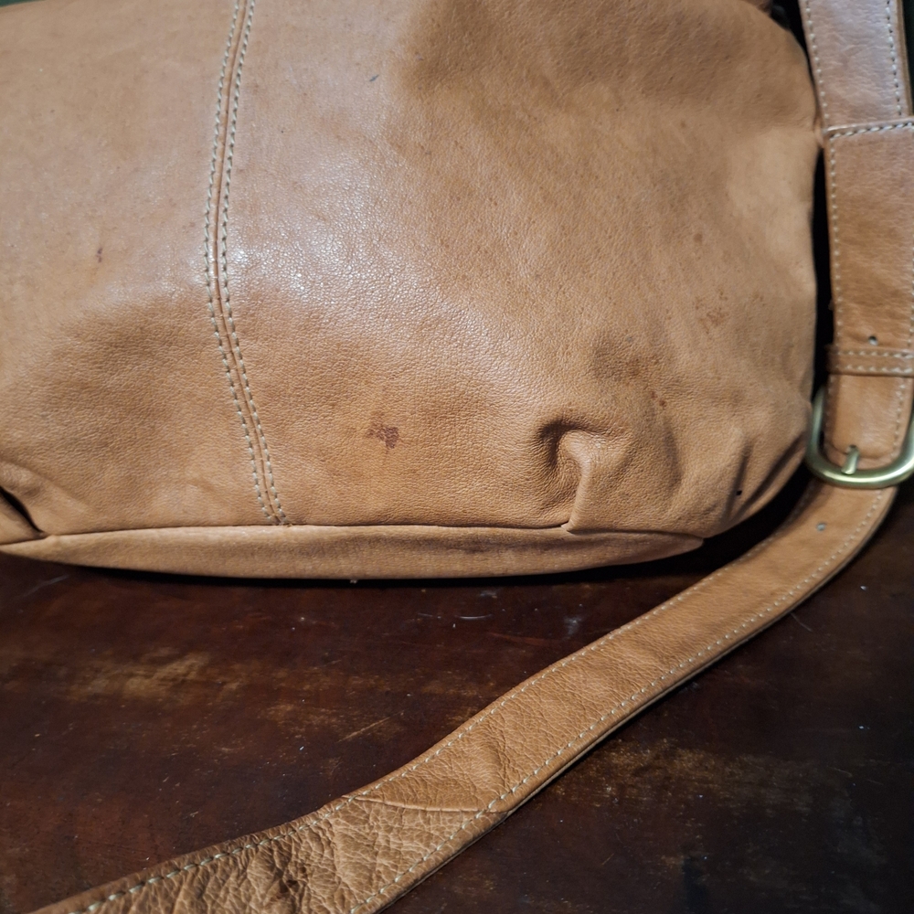 Tan Leather Crossbody Bag - Picture 10 of 12